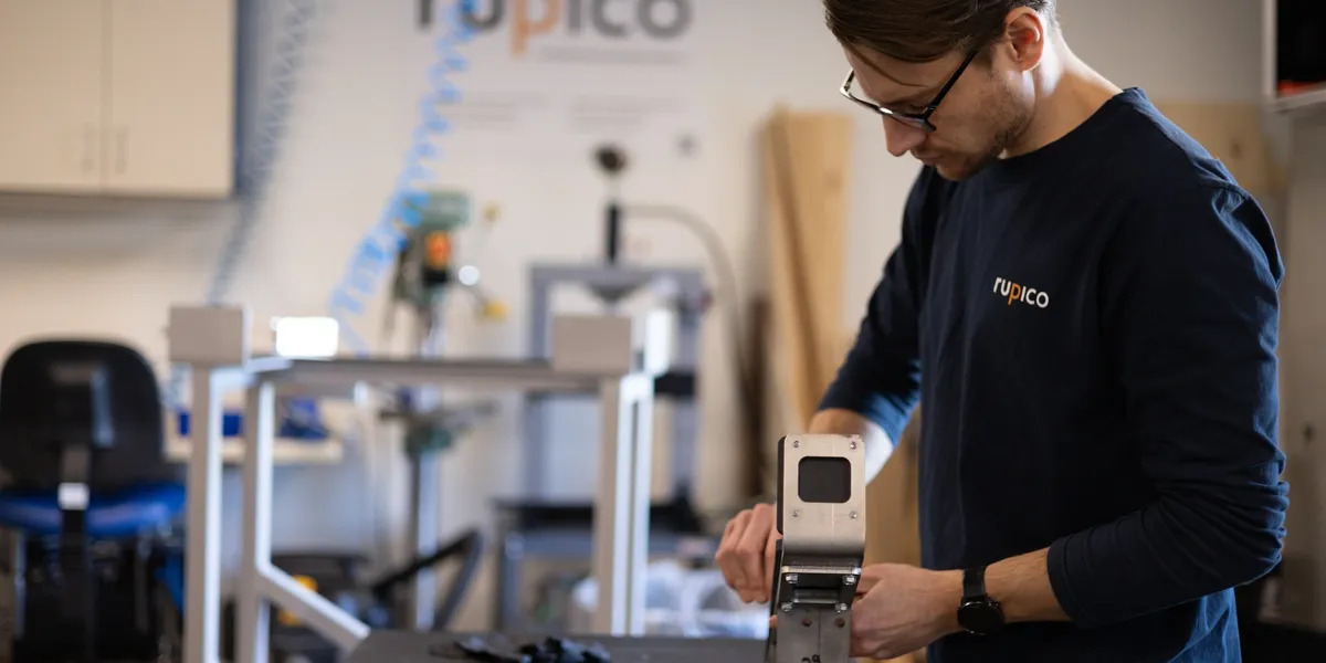 Rupico engineer working on automation prototype